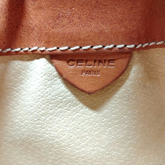 🏆💎💯 CELINE Shoulder Bag Leather PVC Brown - Picture 6 of 8